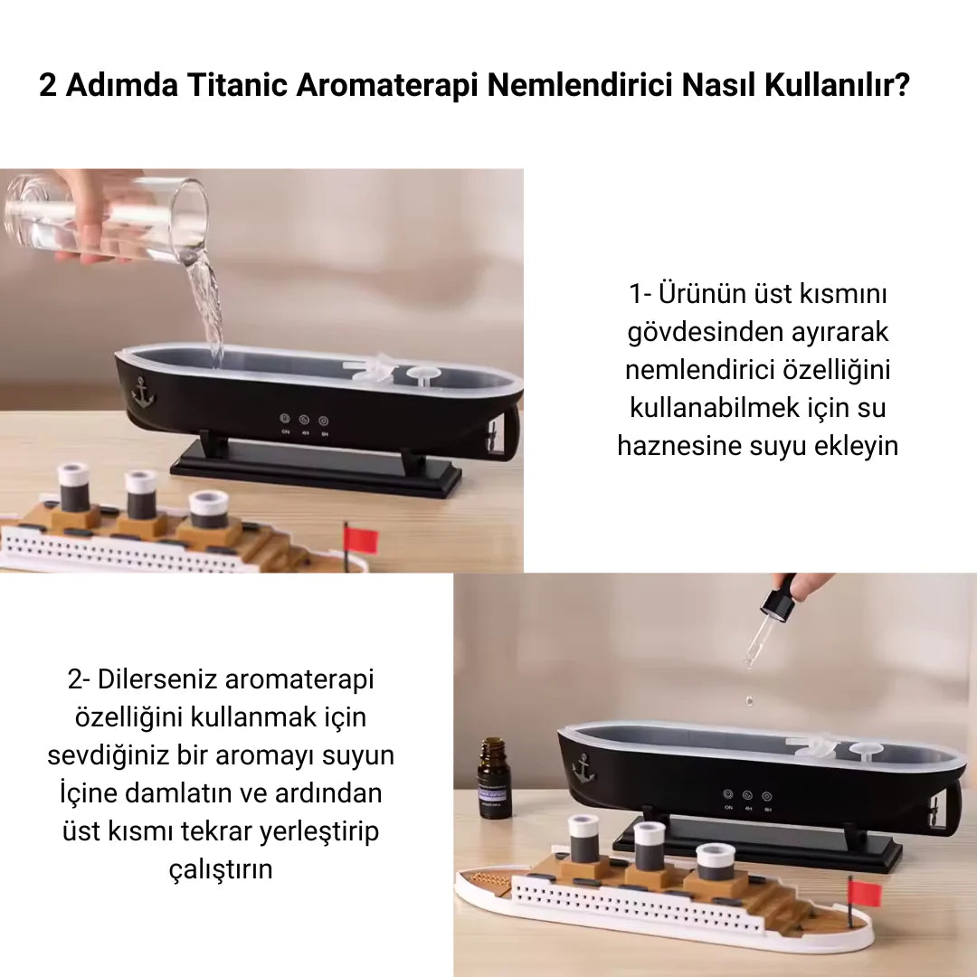 Titanik Gemi Modeli Dekorasyon Hava Nemlendirici 250 ml