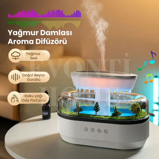 Yağmur ve Orman Görünümlü Oda Nemlendirici Koku Difüzörü